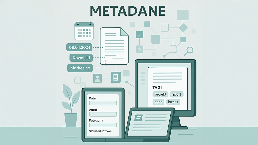 Metadane - dane opisujące dokumenty w systemie zarządzania dokumentacją cyfrową